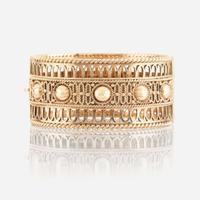 A gold bracelet