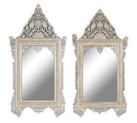 Two Large Levantine Mother-of-Pearl Inlaid Mirrors