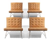 Reupholstered Barcelona Chairs, set of 4