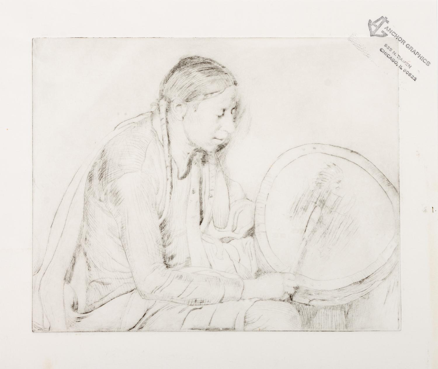 Attributed to E. Martin Hennings Copper Plate 10 x 8 inches — (American, 1886-1956)