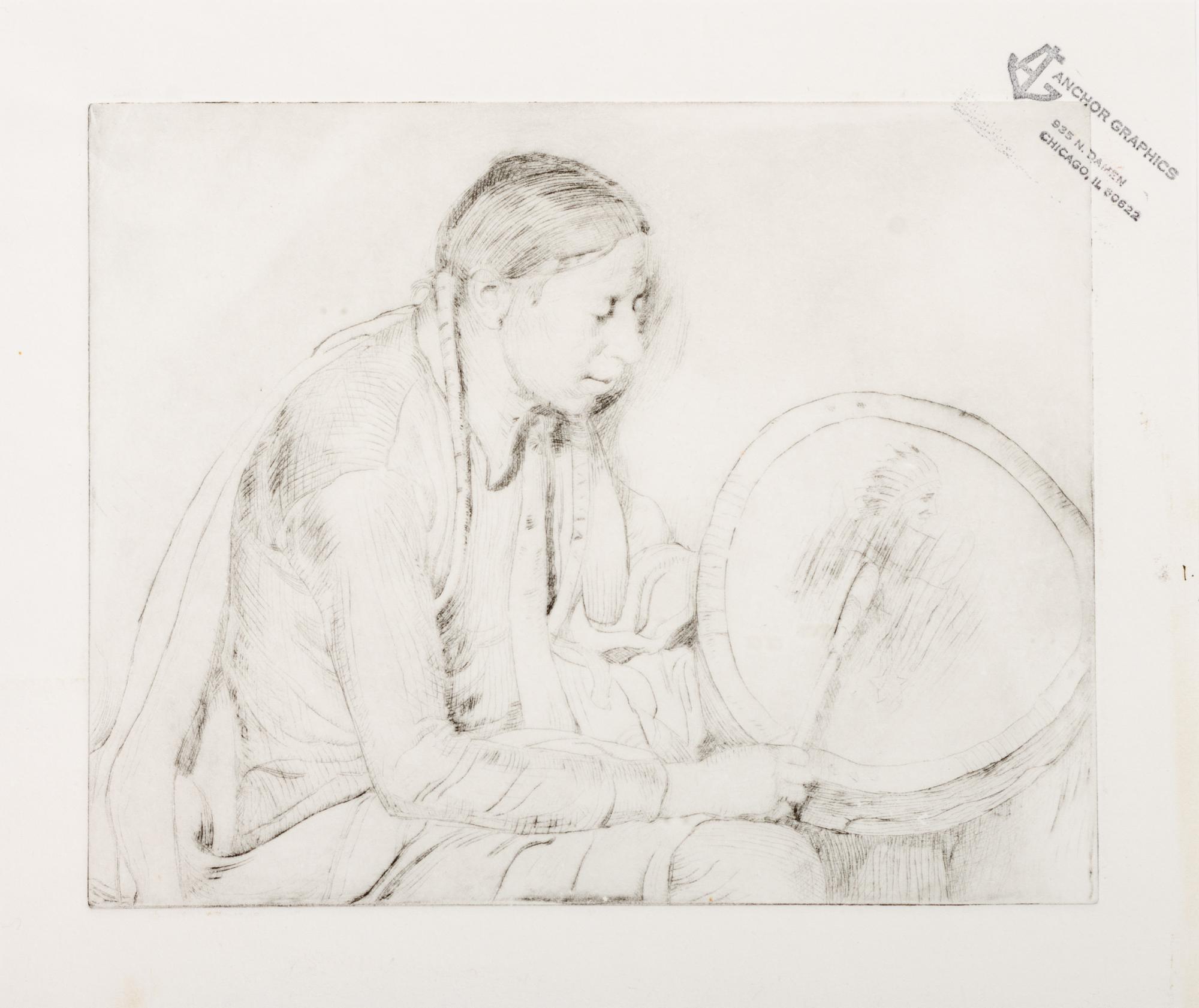 Attributed to E. Martin Hennings Copper Plate 10 x 8 inches — (American, 1886-1956)
