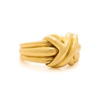 TIFFANY & CO., YELLOW GOLD 'X' RING