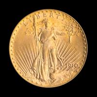 A United States 1910-D St. Gaudens $20 Gold Coin