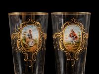 A Set of Twelve Italian Parcel-Gilt and Enamel Decorated Glass Tumblers