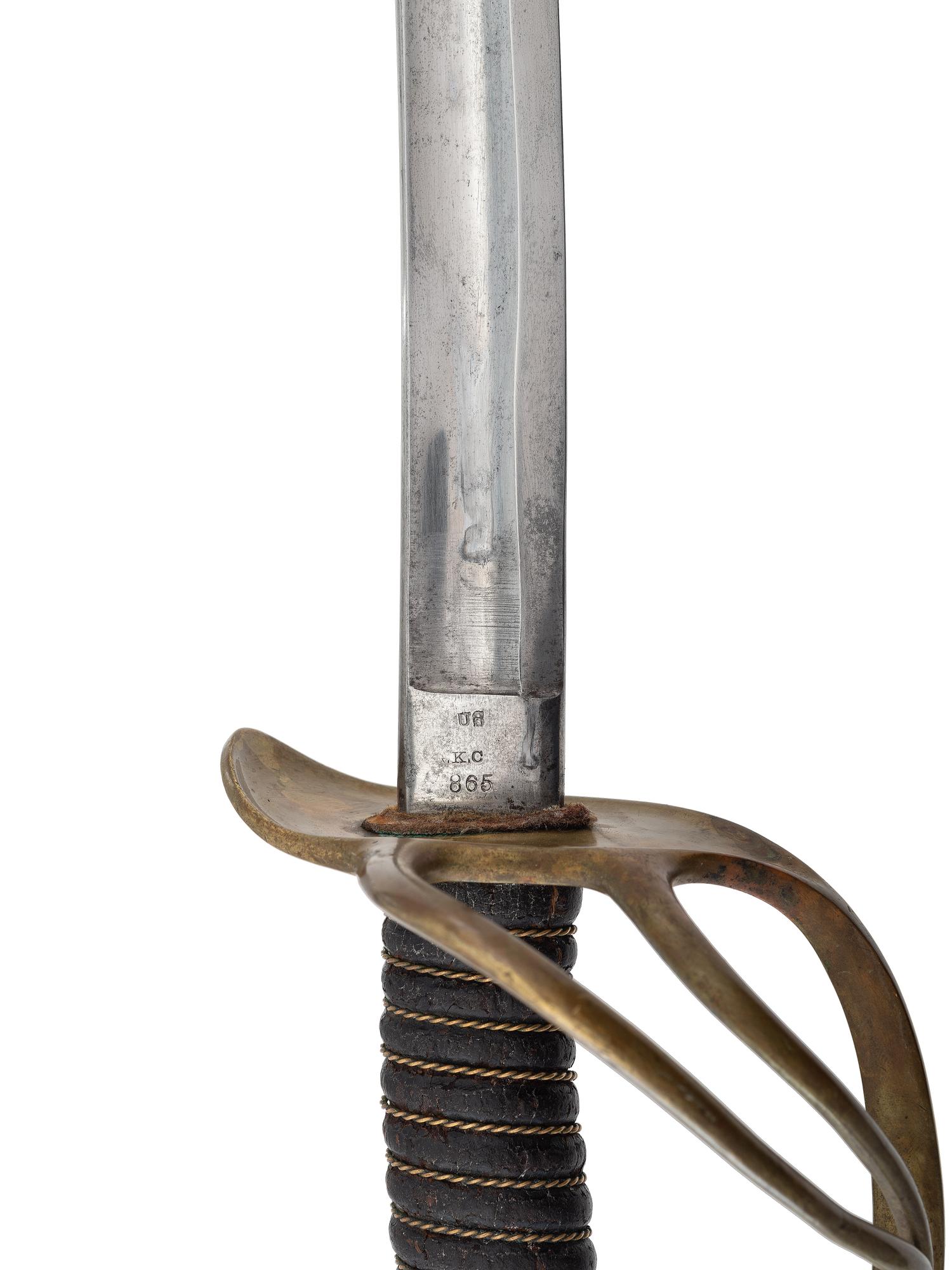 [CIVIL WAR]. US Model 1860 Light Cavalry saber. Manufactured by Ames, Chicopee, MA.