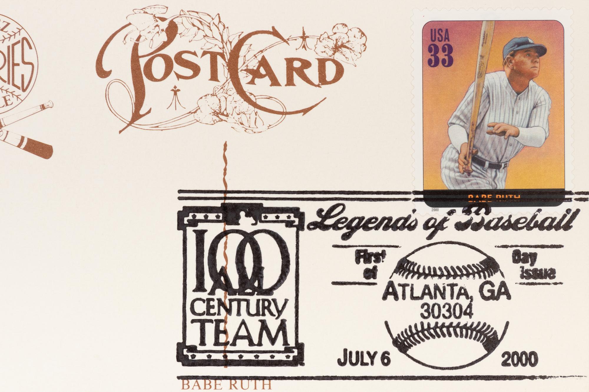 A Collection of 24 Legends of Baseball First Day of Issue Perez Steele Postcards,