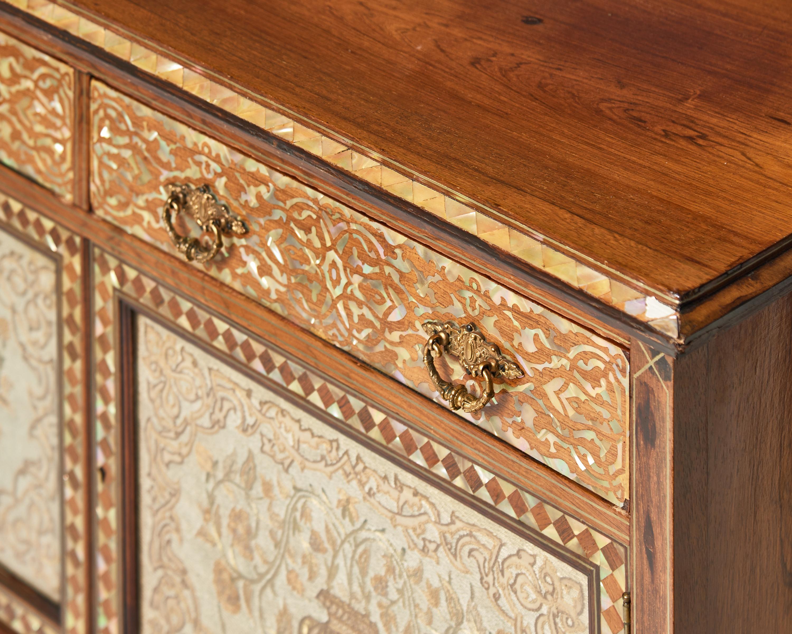 A Moroccan Mother-of-Pearl Inlaid Cabinet