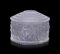 A Lalique Glass Covered Box