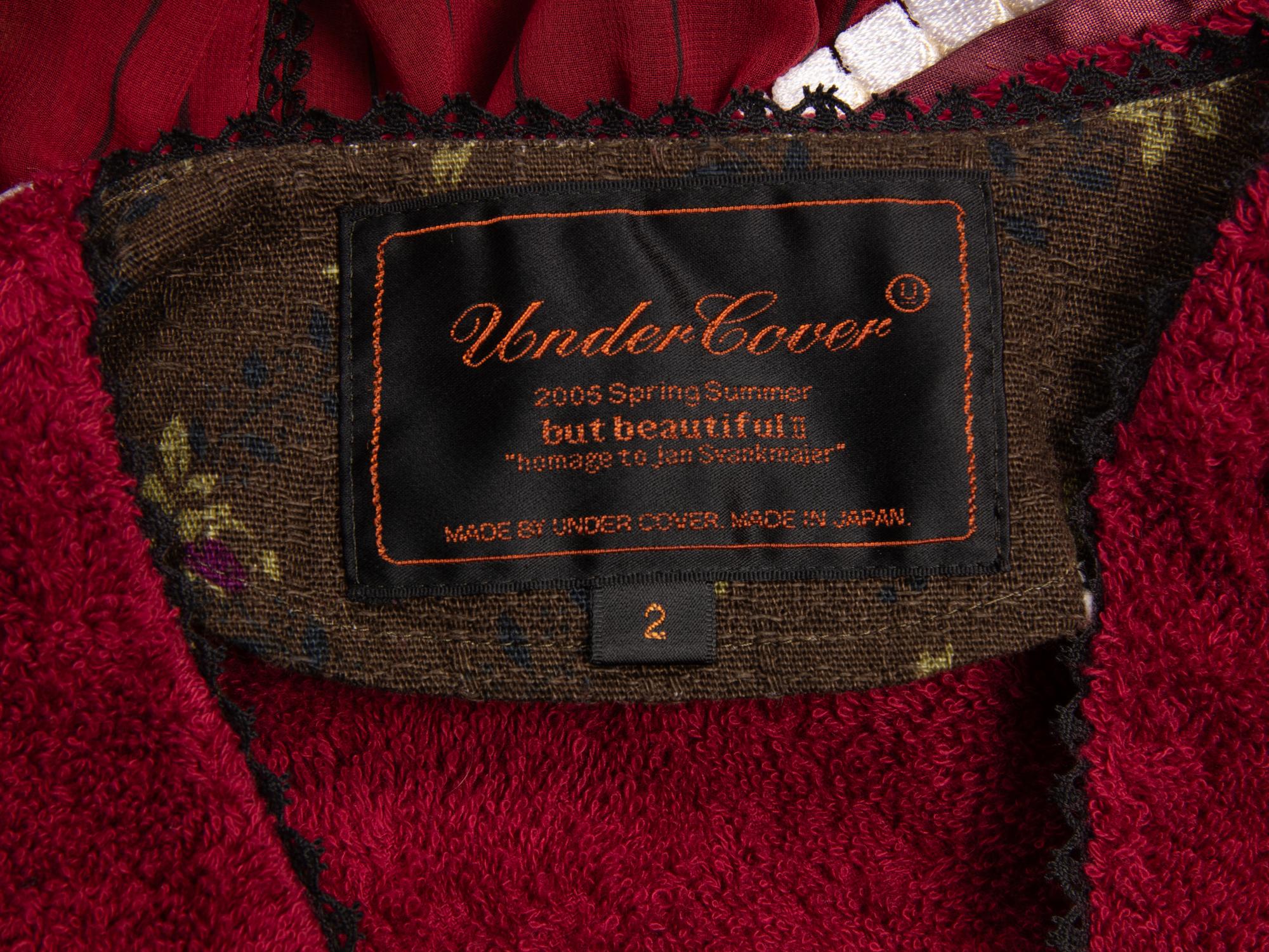 Undercover Red Terry Cloth "Monster" Jacket
