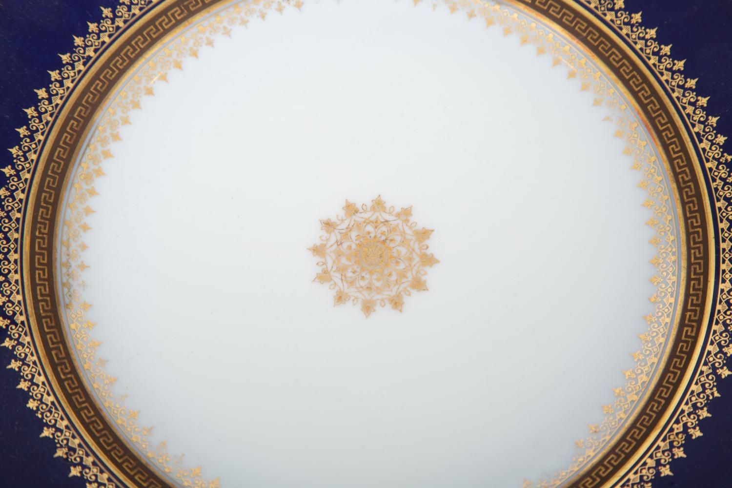 A 50-Piece Miscellaneous Group of Cobalt and Gilt Decorated Porcelain Dinnerware — 20TH CENTURY