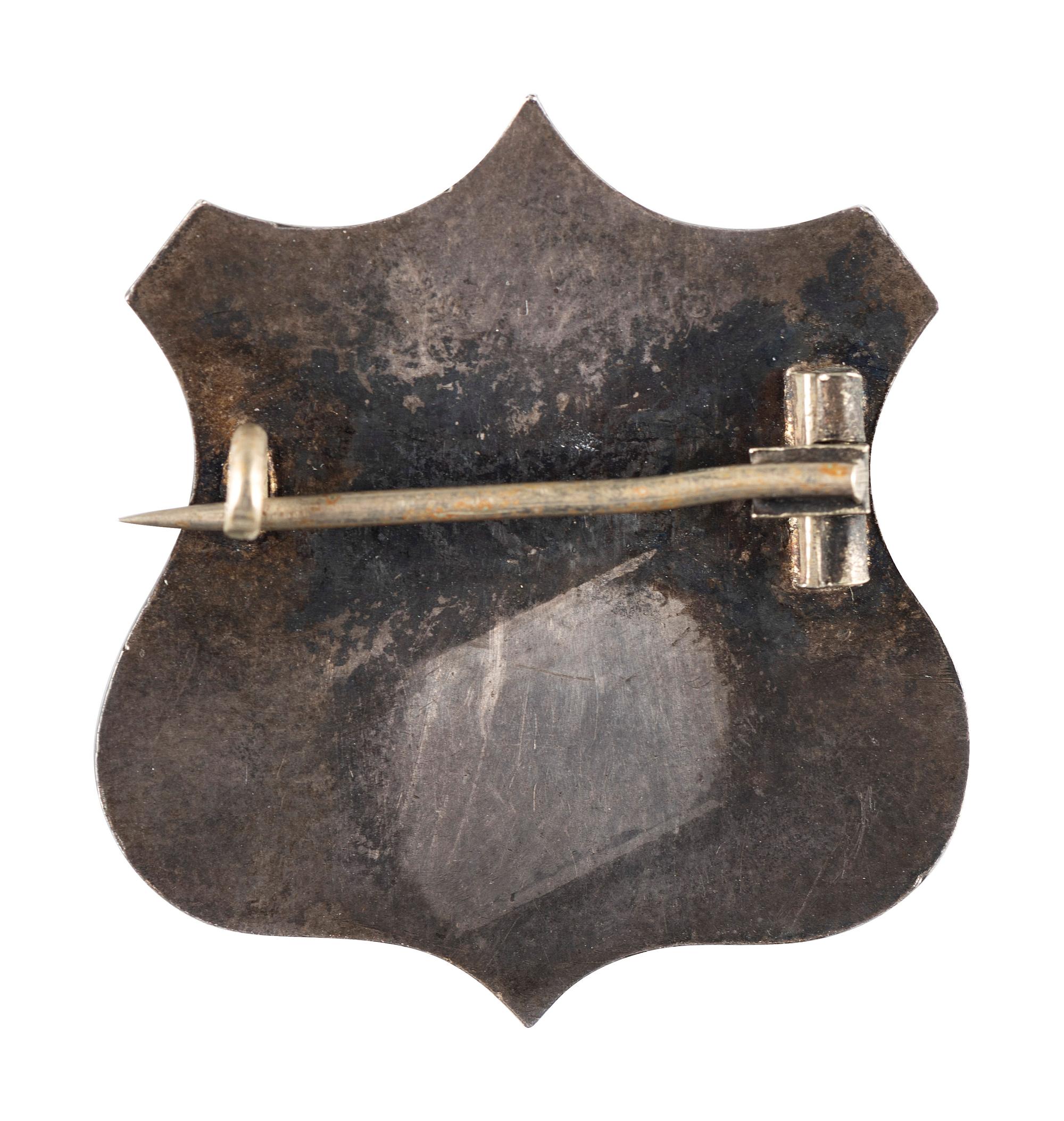 [CIVIL WAR]. Engraved IX Corps badge.
