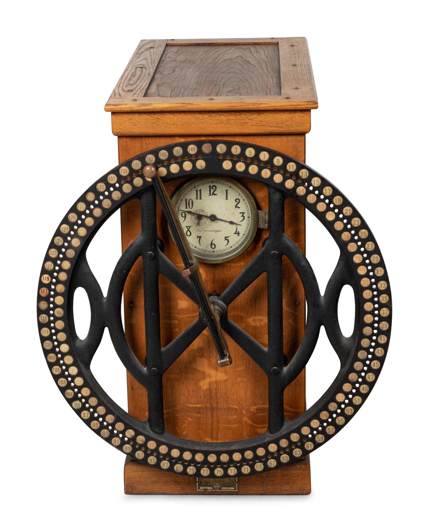 An IBM Oak and Iron Punch Clock