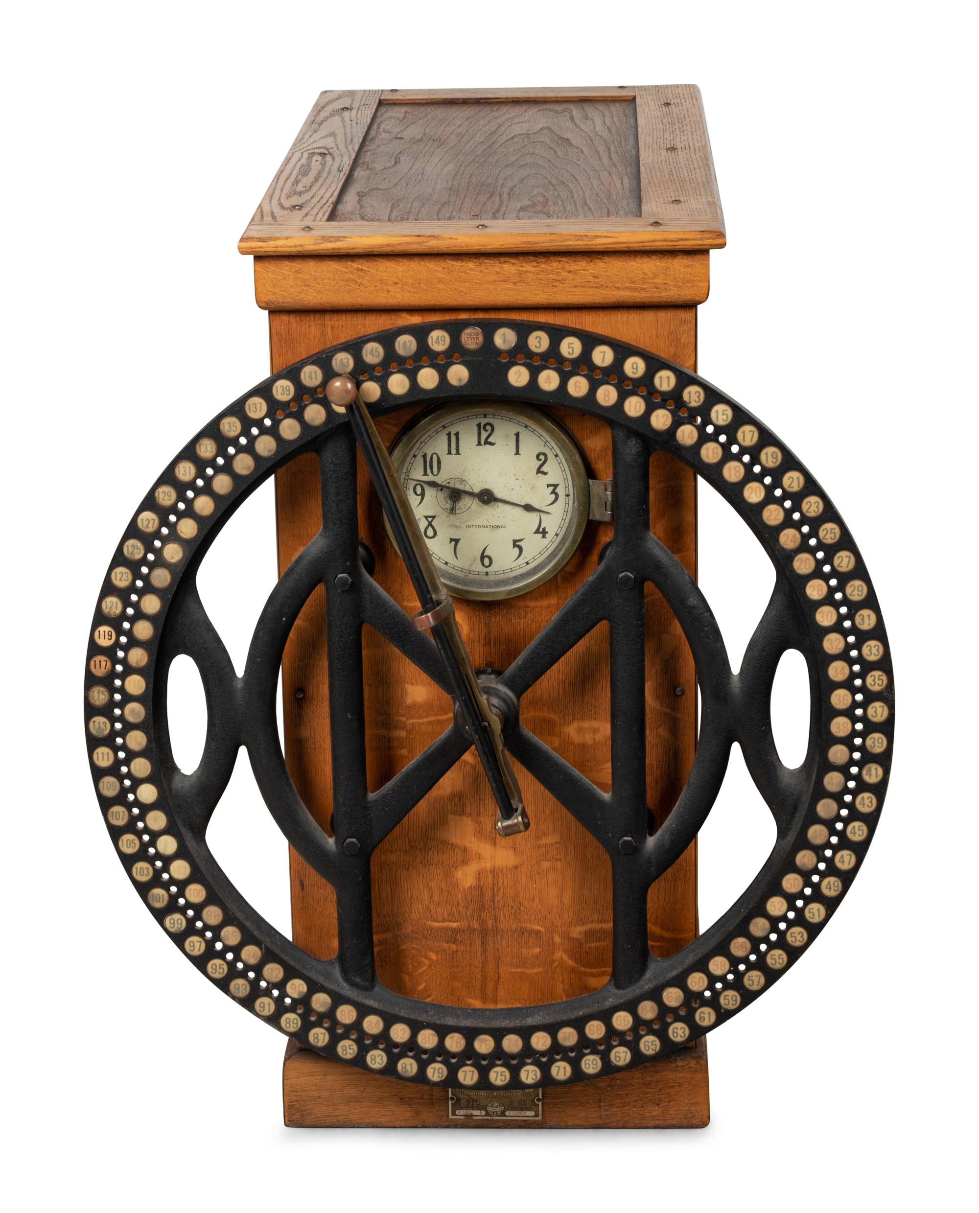 An IBM Oak and Iron Punch Clock