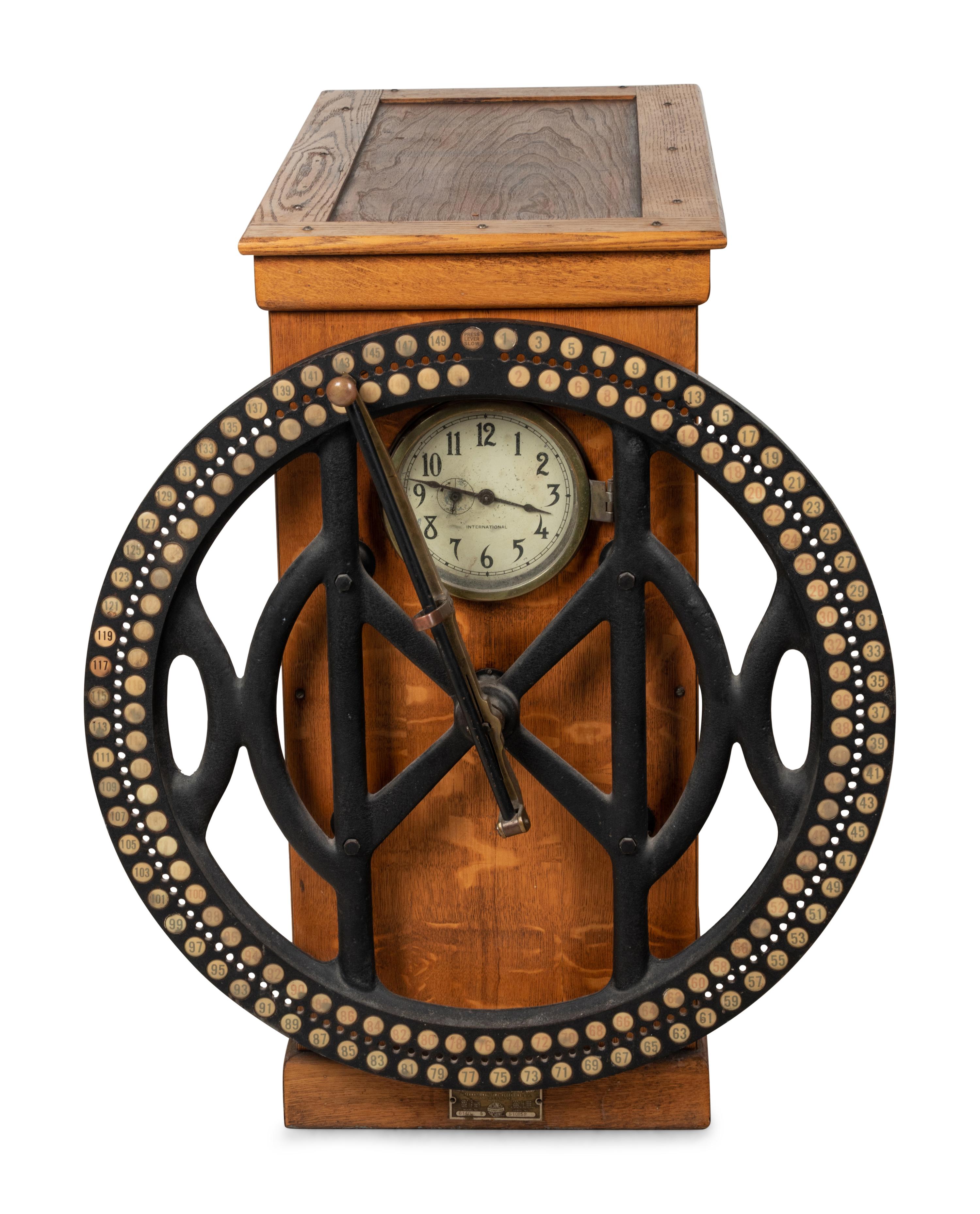 An IBM Oak and Iron Punch Clock