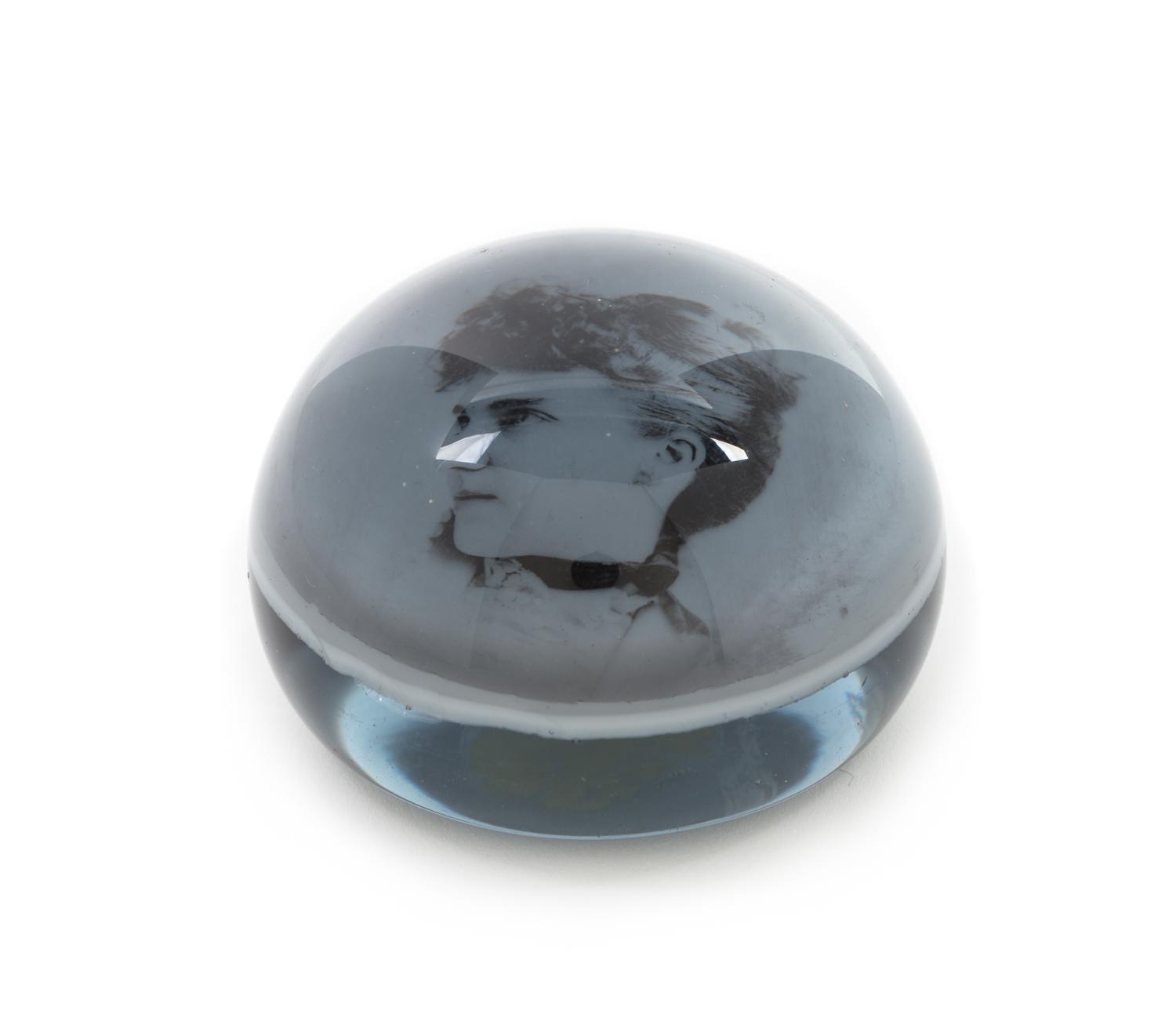 An Antique Photo Paperweight Diameter 3 inches