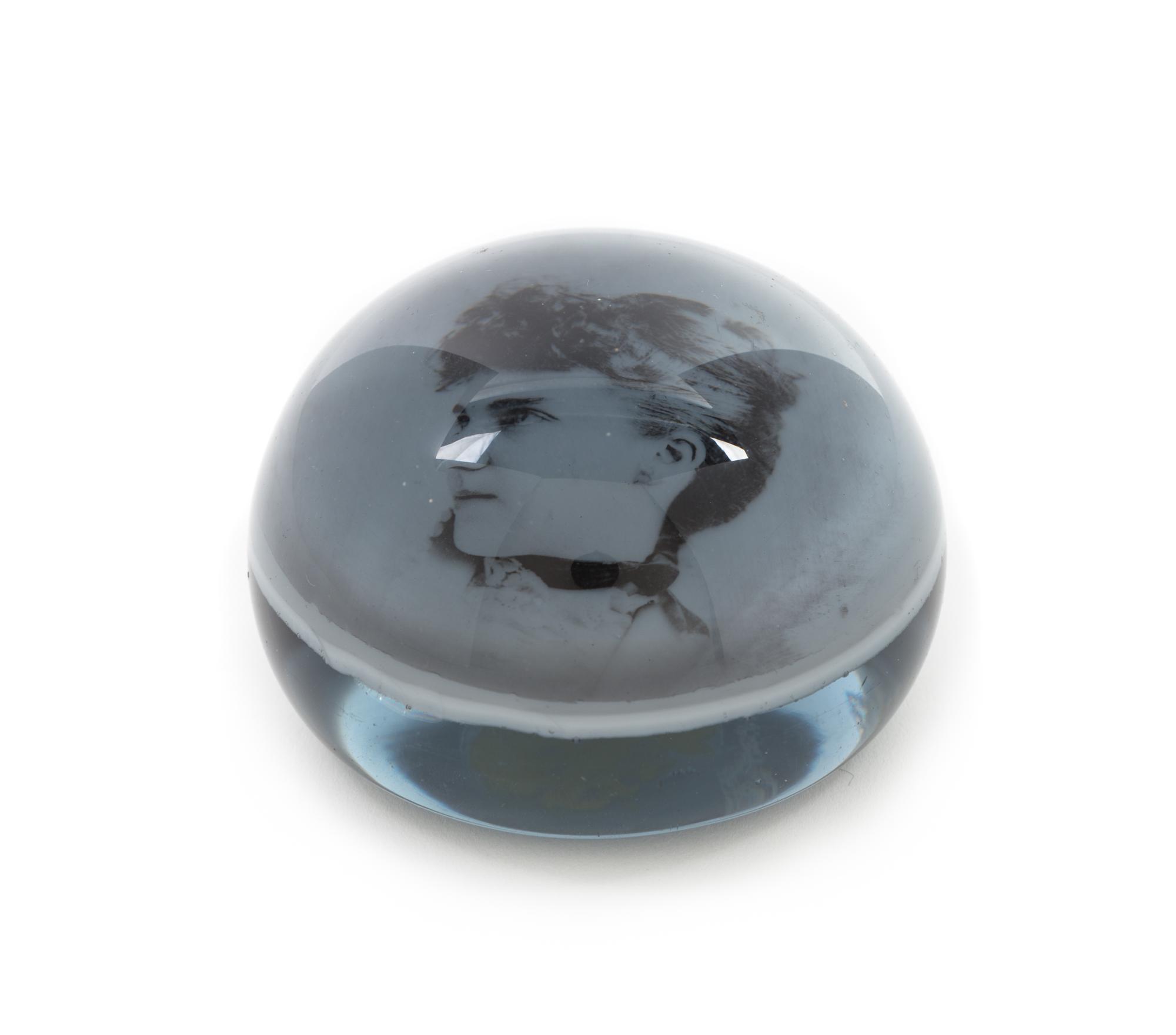 An Antique Photo Paperweight Diameter 3 inches