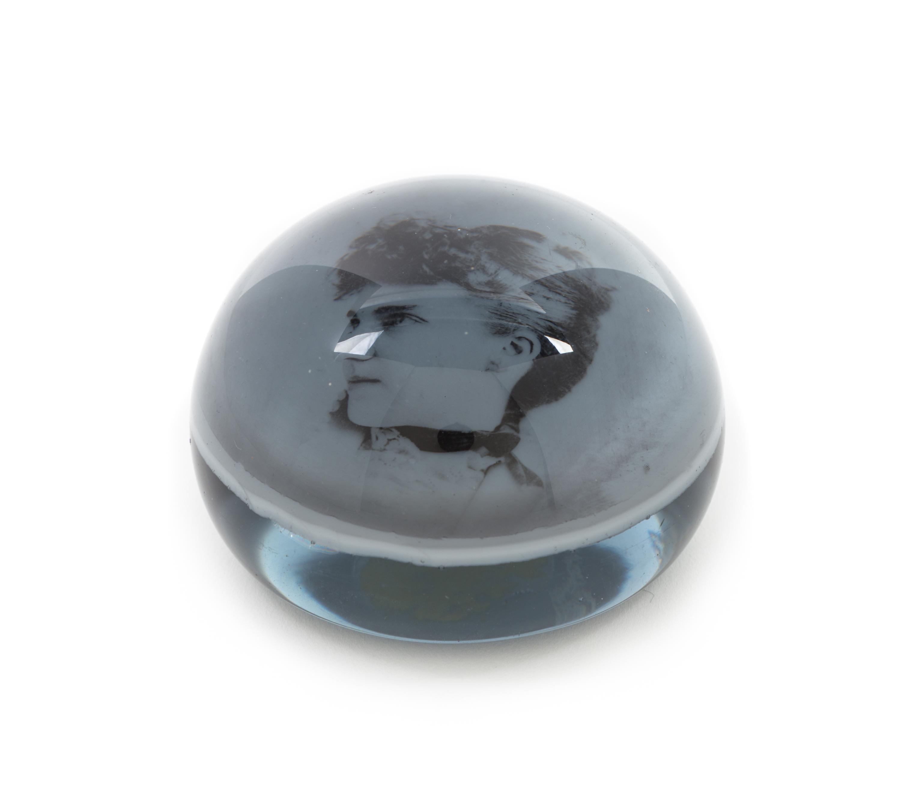 An Antique Photo Paperweight Diameter 3 inches