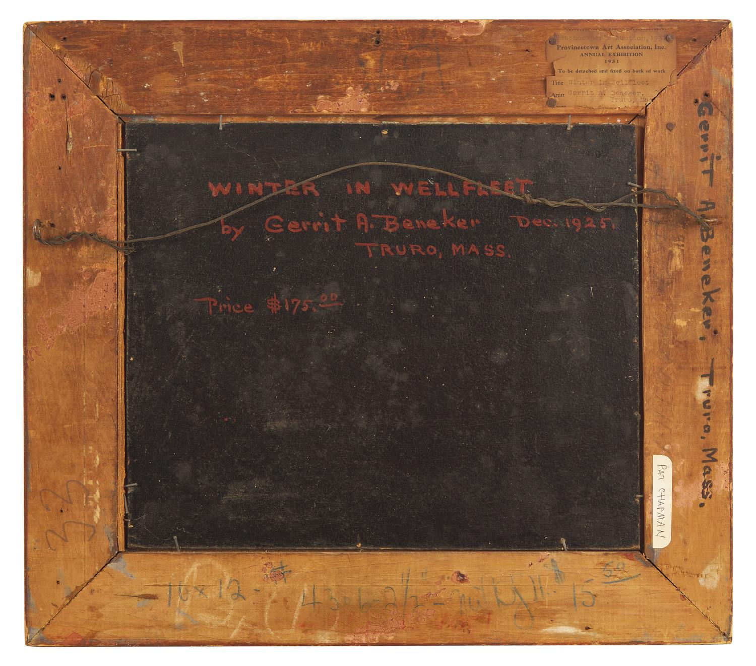 Winter in Wellfleet , 1925