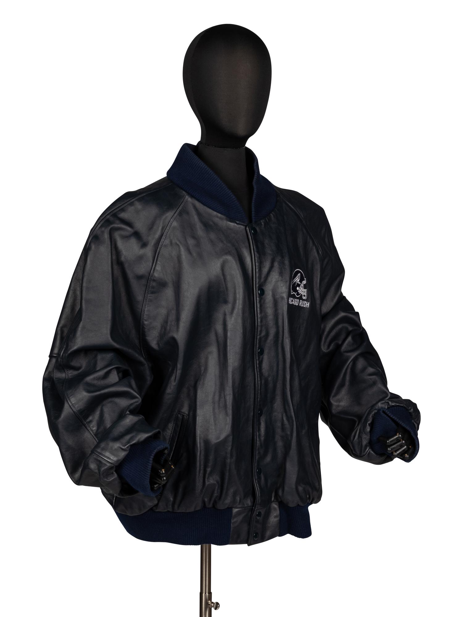 Mike Ditka's Personally Owned and Worn Chicago Rush Leather Jacket