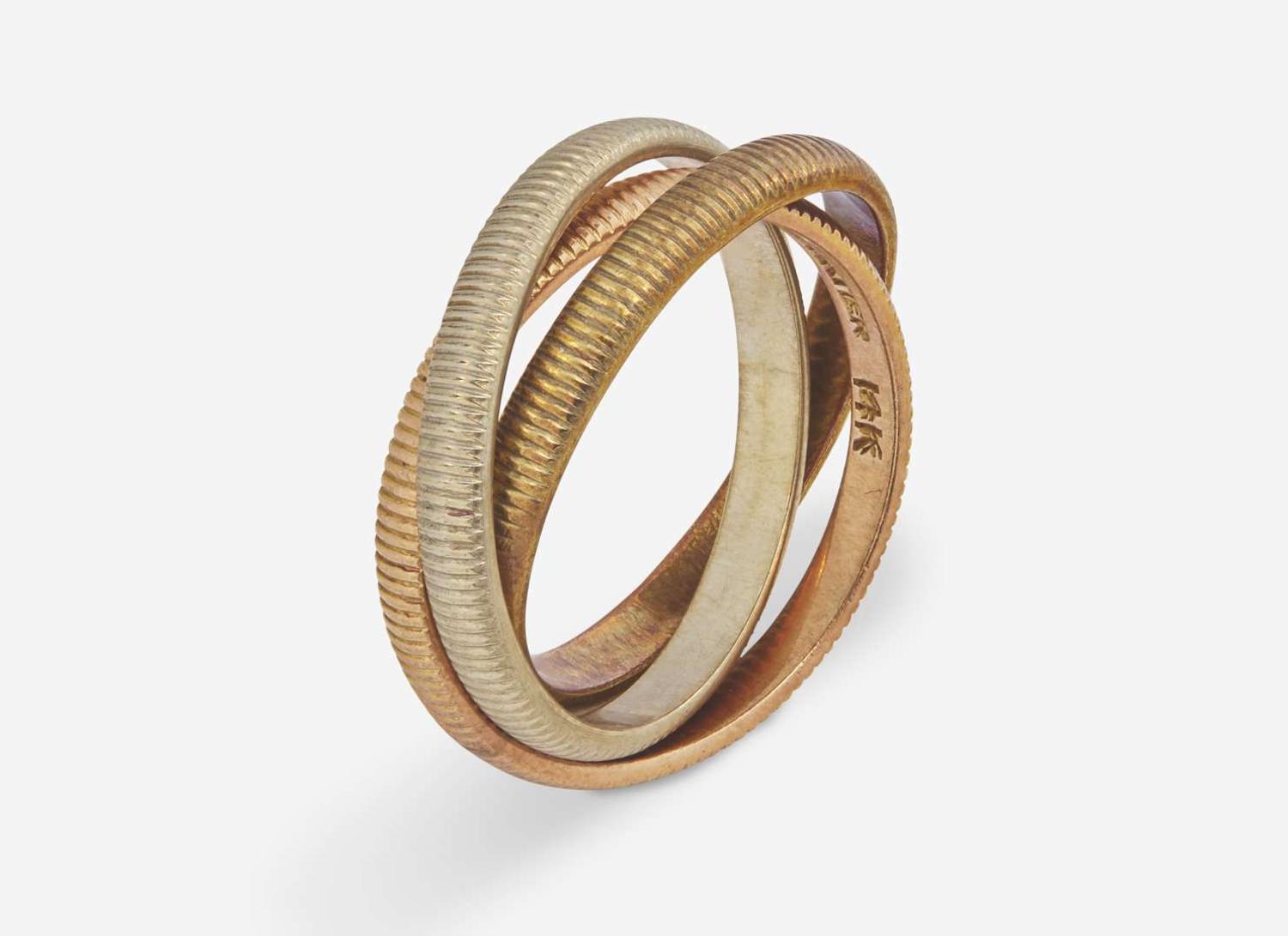 A 14K Gold Cartier Trinity Ring