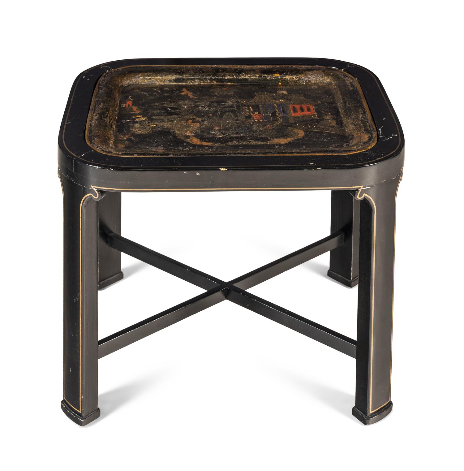 A Painted Tôle Tray Table