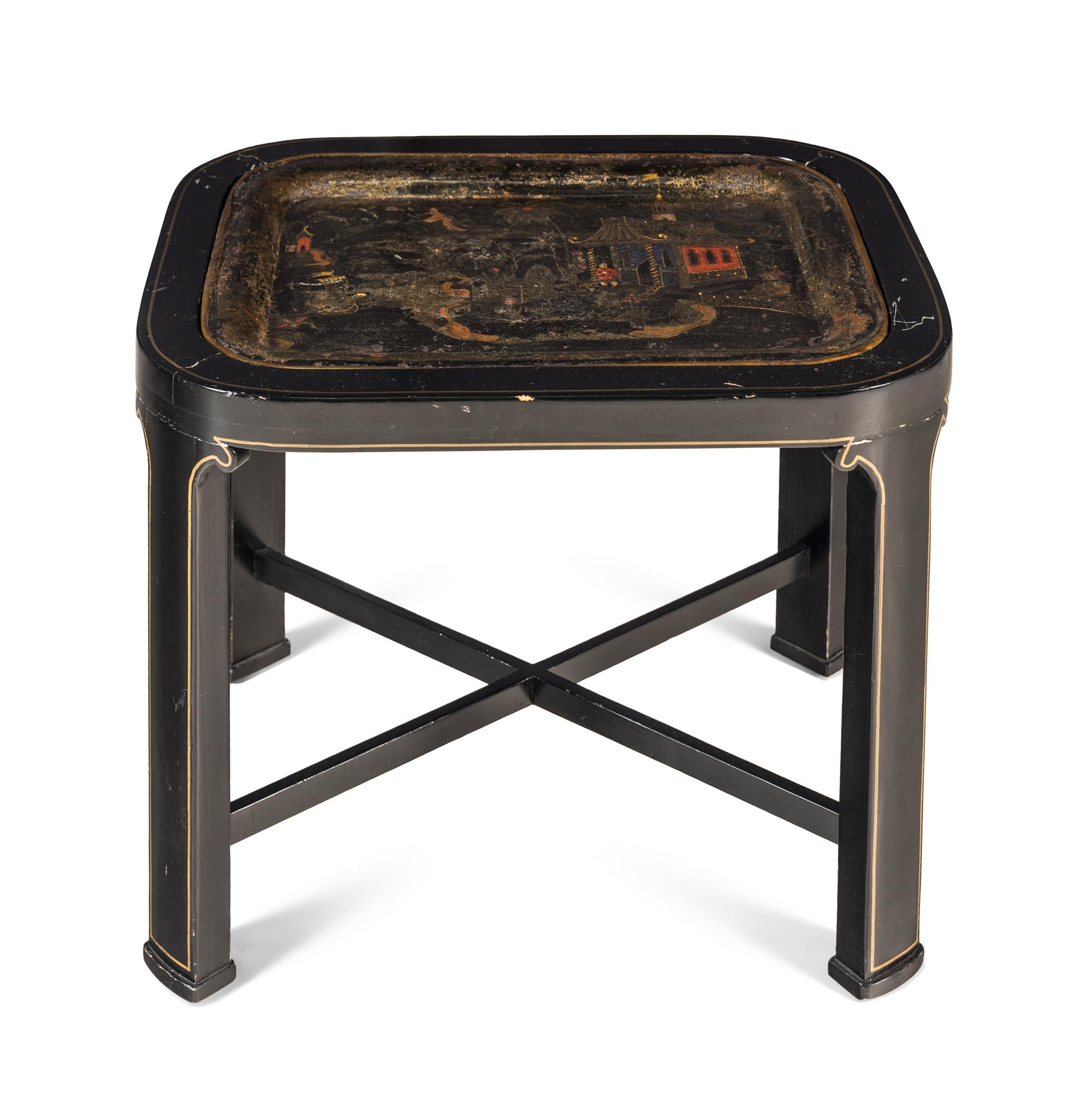 A Painted Tôle Tray Table