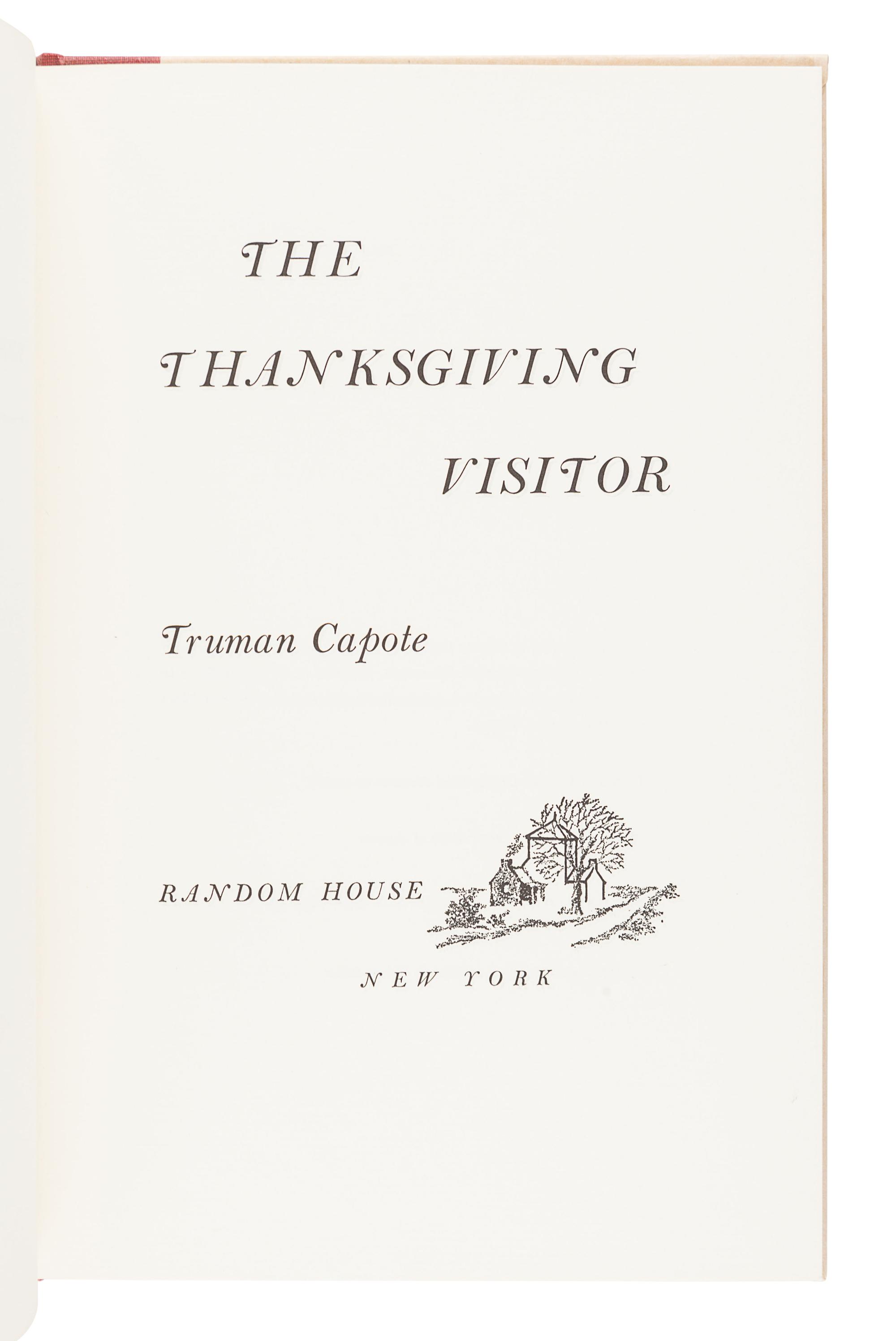 [CAPOTE, Truman (1924-1984)]. A group of 3 FIRST EDITIONS, SIGNED BY CAPOTE, comprising: