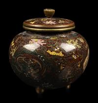 A Japanese Cloisonné Jar and Cover
