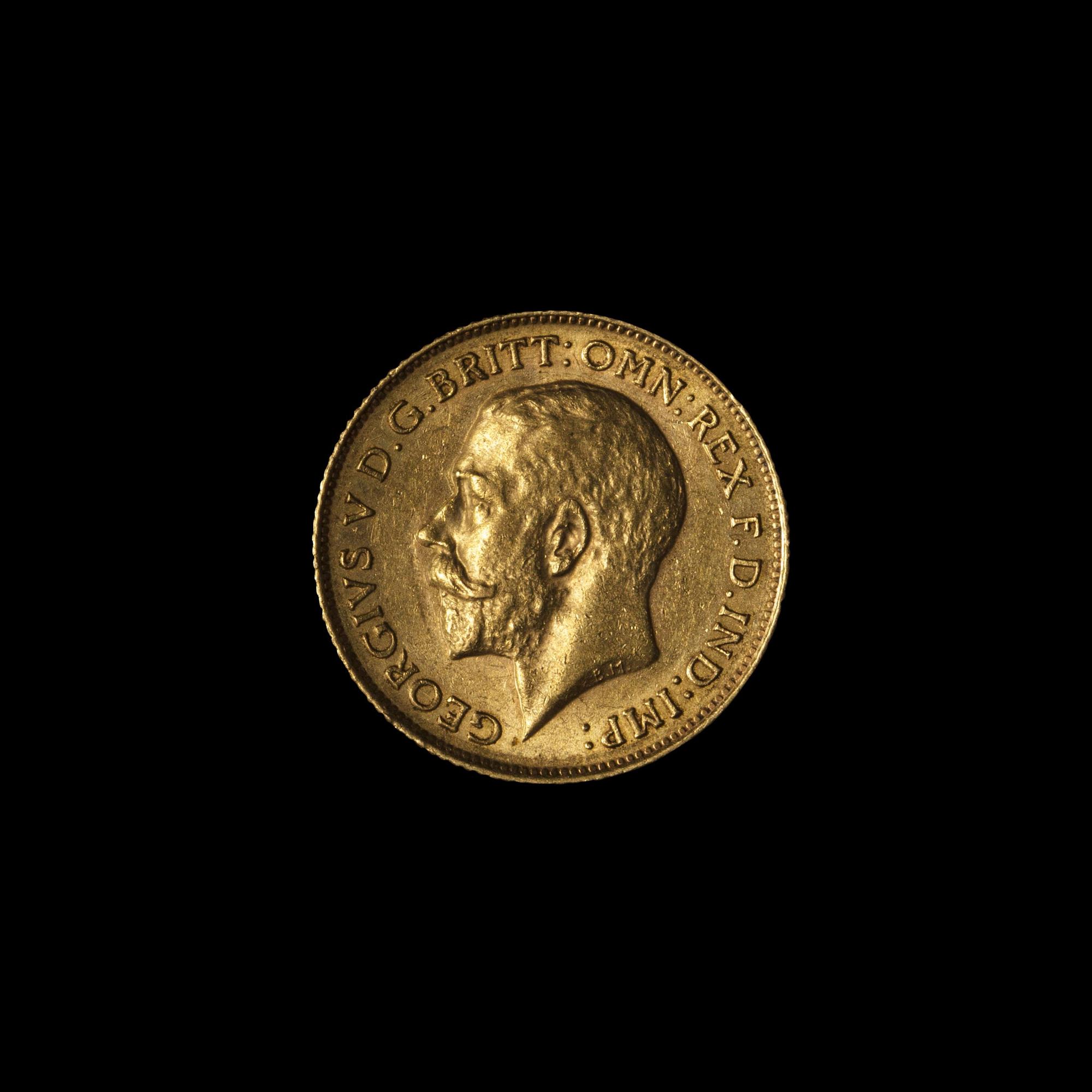 [GREAT BRITAIN] 1918 George V Gold Half Sovereign