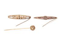 COLLECTION OF DIAMOND BROOCHES