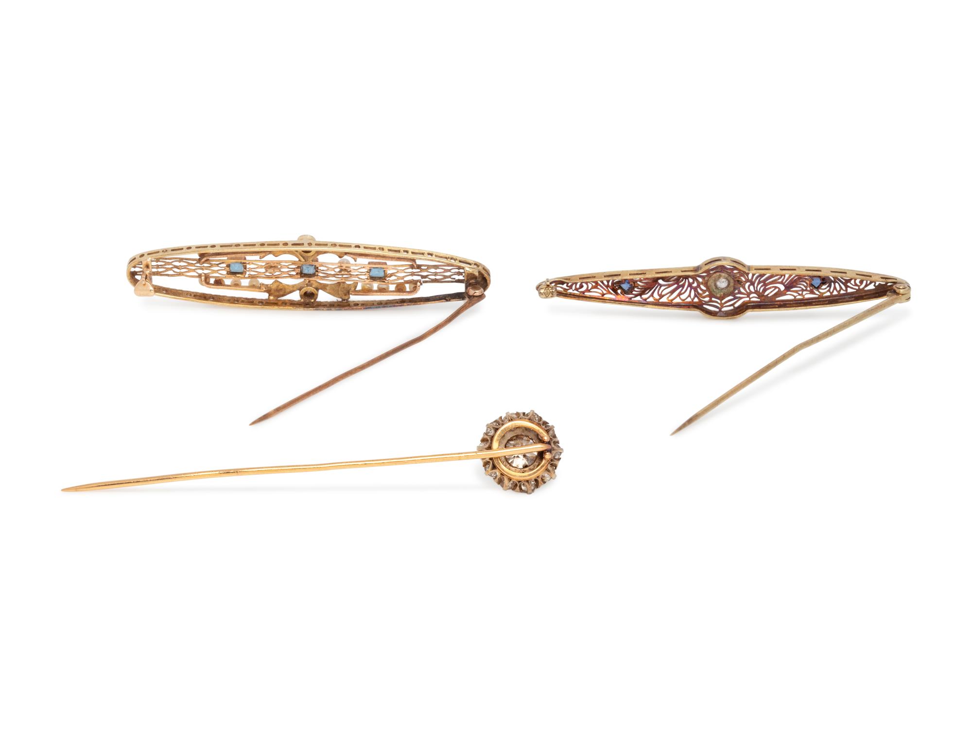 COLLECTION OF DIAMOND BROOCHES