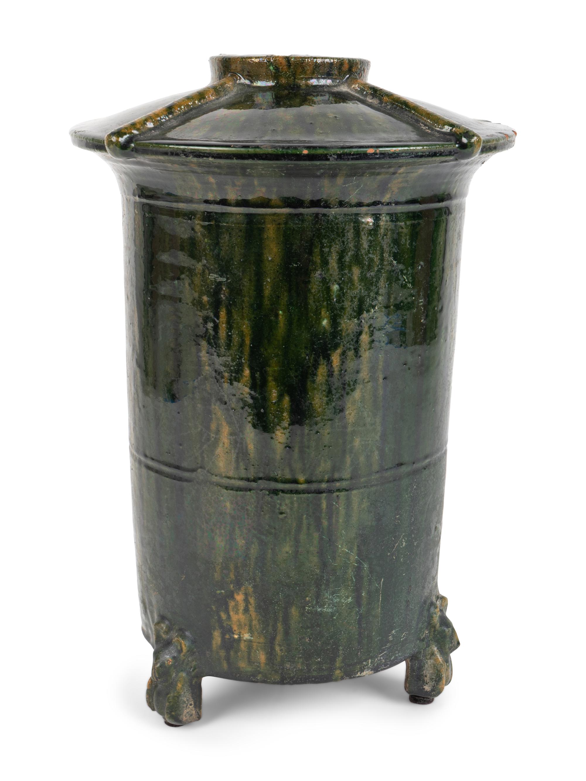 A Chinese Green-Glazed Terracotta Granary Model — HAN DYNASTY