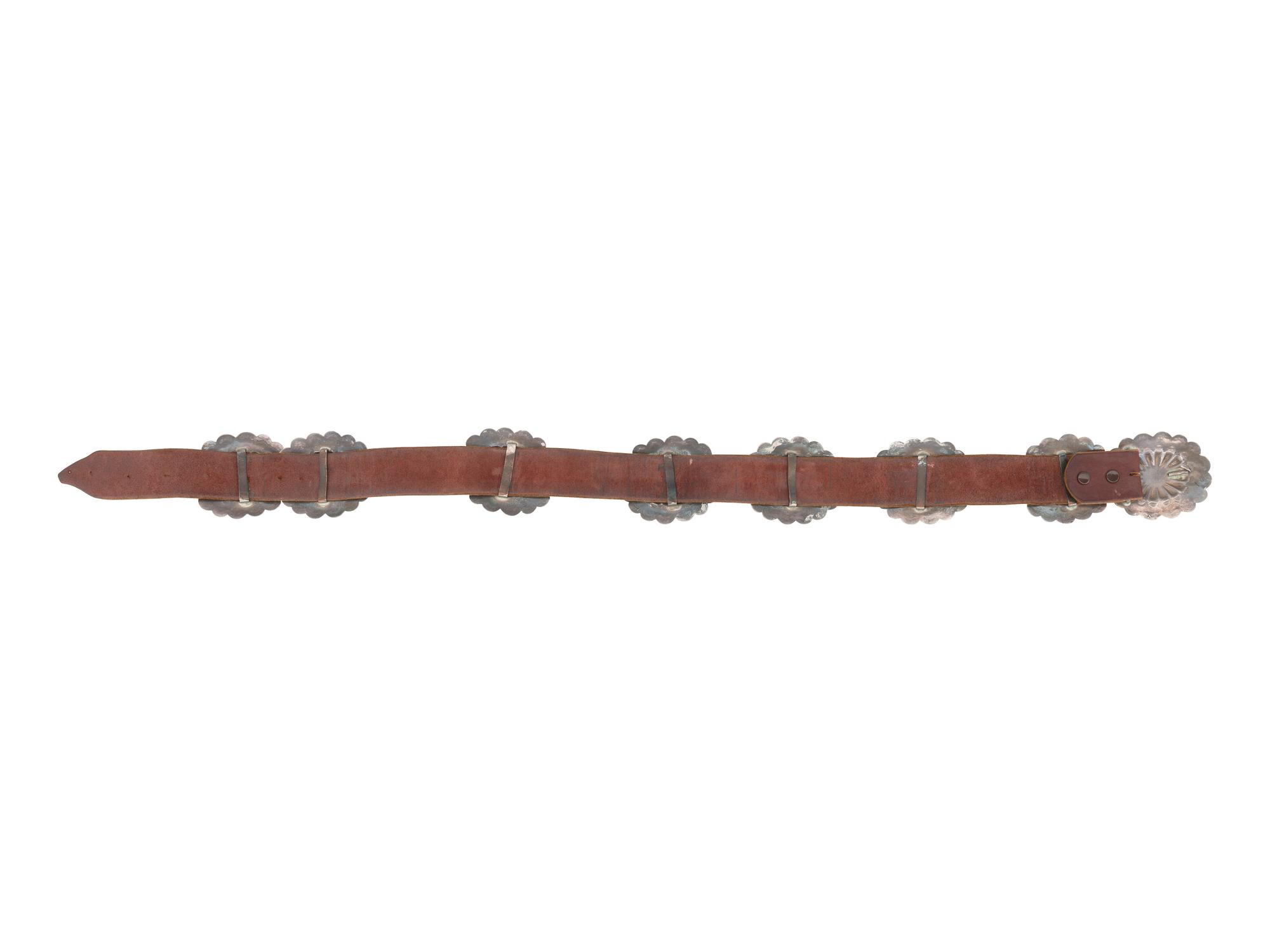 Navajo Silver and Turquoise Concha Belt
