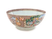 A Chinese Export Porcelain Punch Bowl