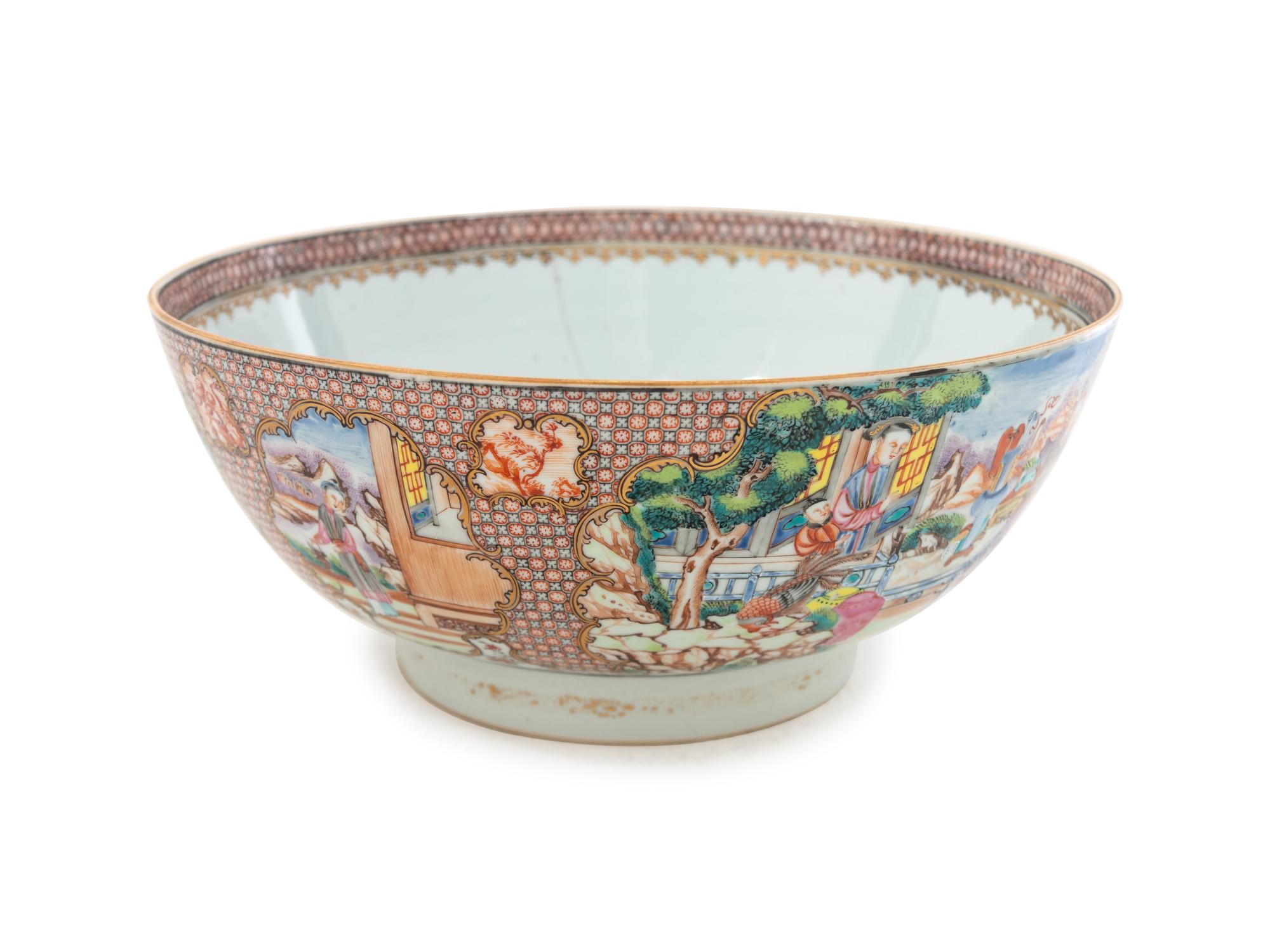 A Chinese Export Porcelain Punch Bowl