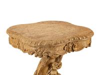 A Venetian Painted Carved Wood Pedestal