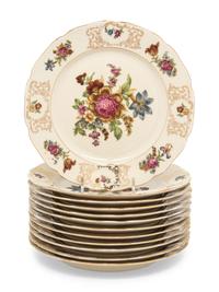 A Set of Twelve Continental Porcelain Plates