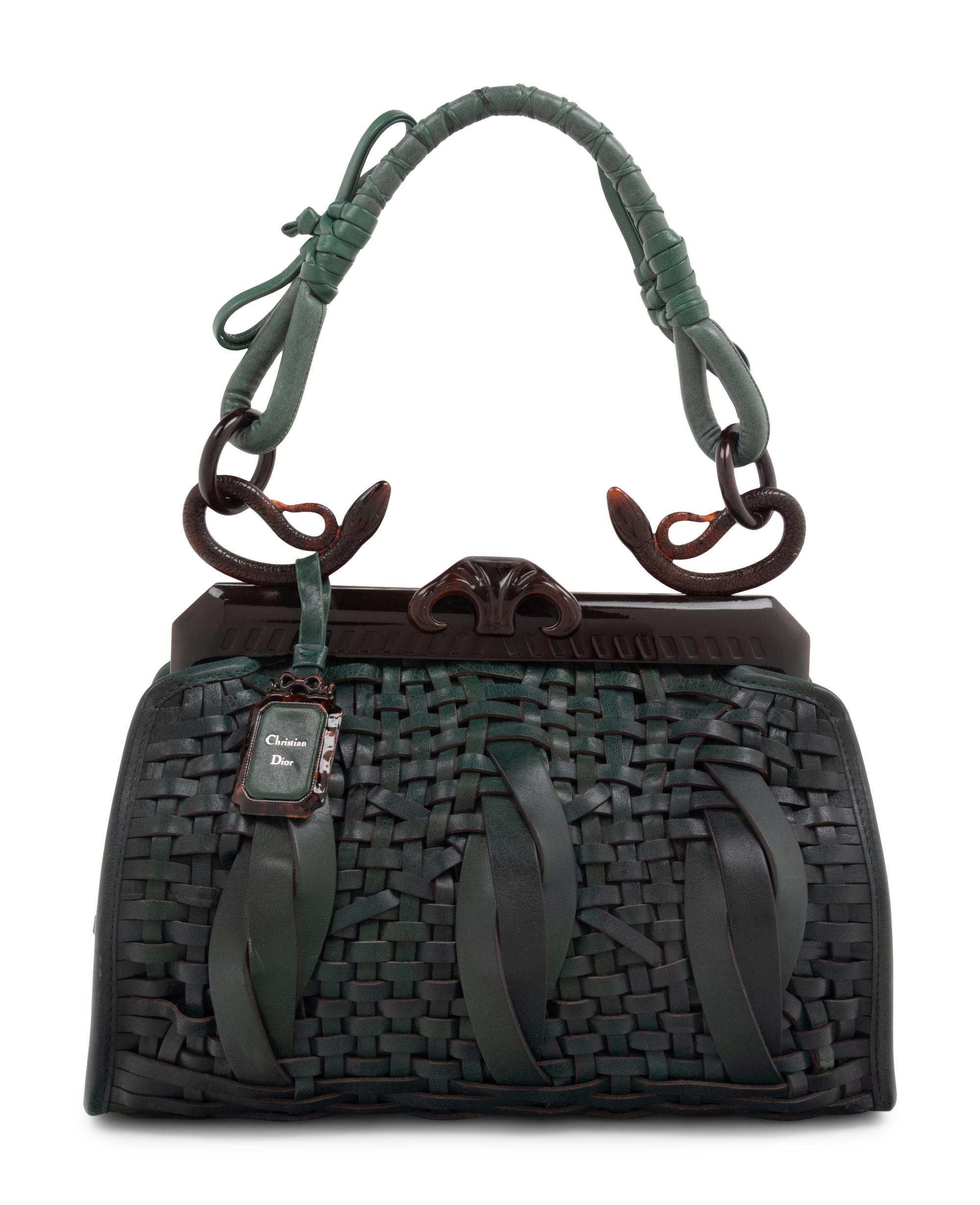 Christian Dior Limited Edition Woven Leather Samourai Bag, 2007