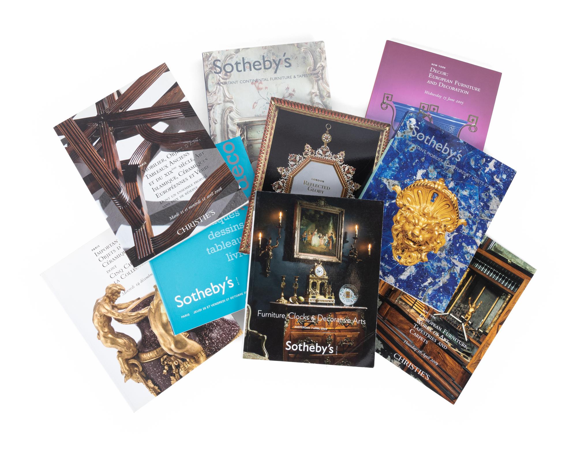 [EUROPEAN FURNITURE & DECORATIVE ARTS] A Group of Christie's and Sotheby's Auction Catalogues about European Furniture & Decorative Arts