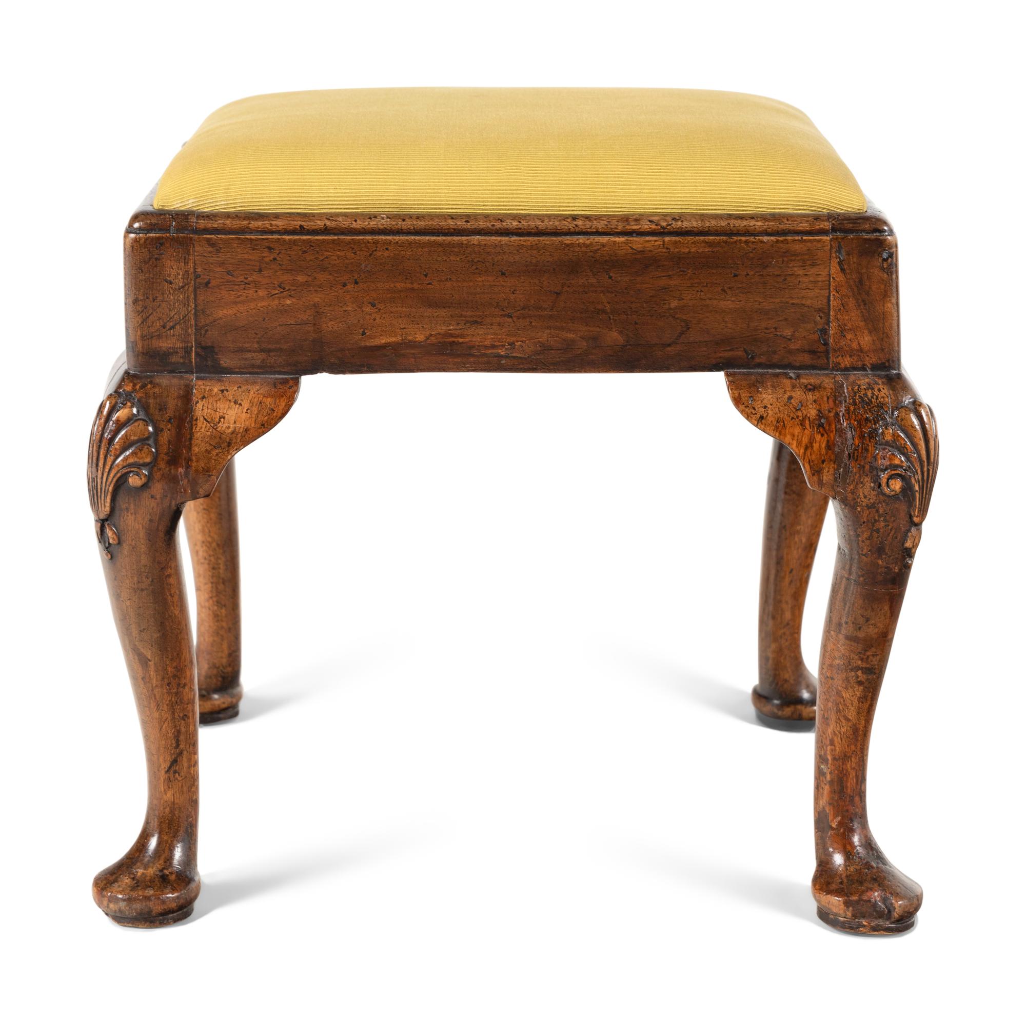 Two George II Walnut Stools