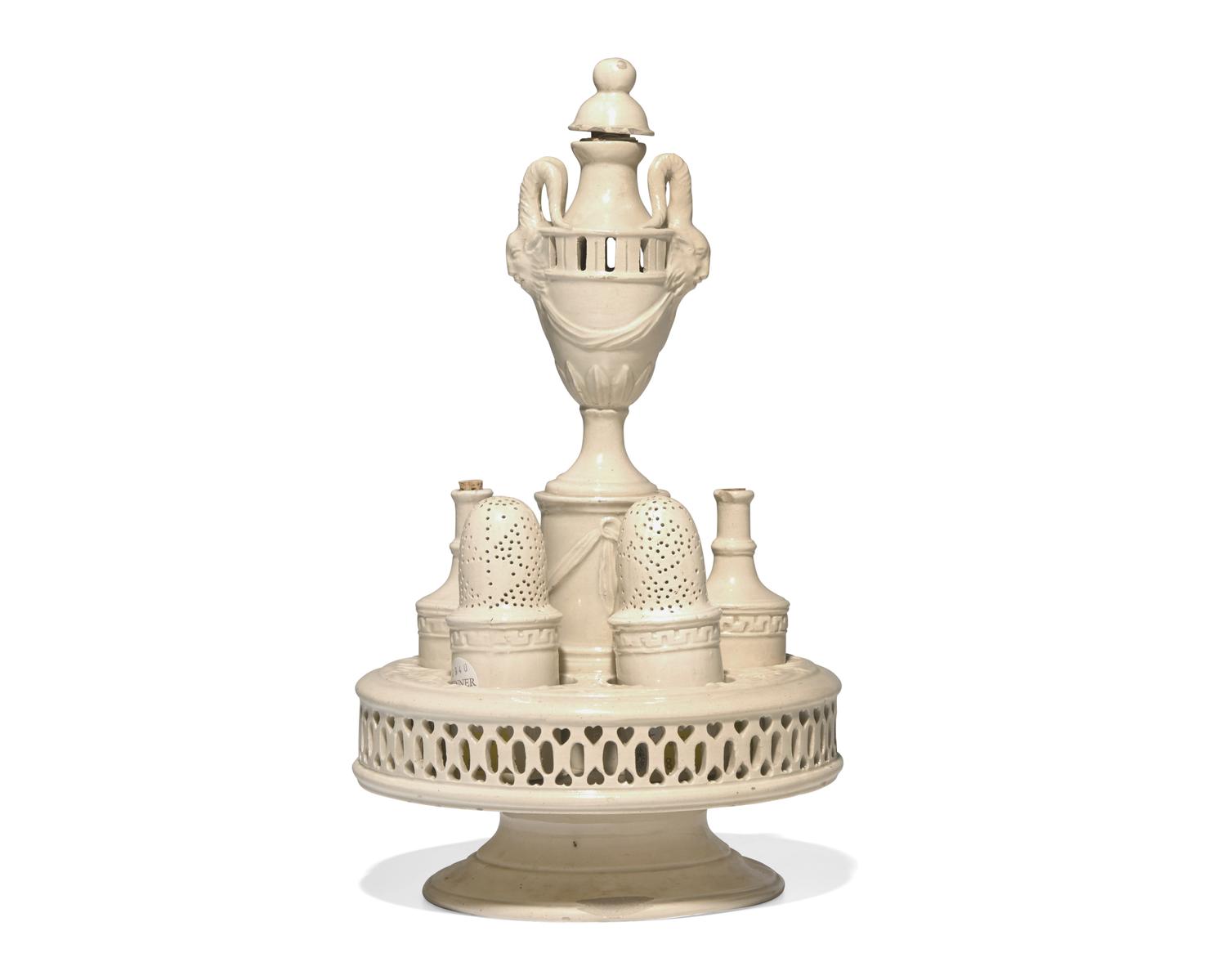 An English Creamware Cruet Set