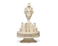 An English Creamware Cruet Set