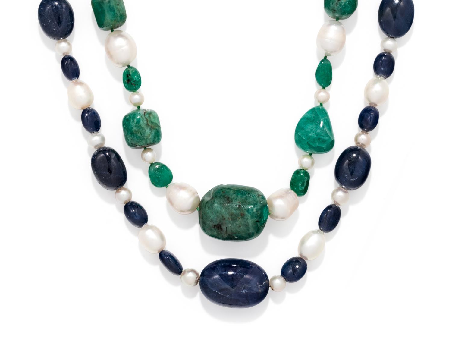 COLLECTION OF CULTURED PEARL AND GEMSTONE NECKLACES