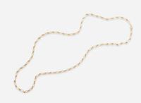 A 14K Yellow Gold Oval Link Necklace