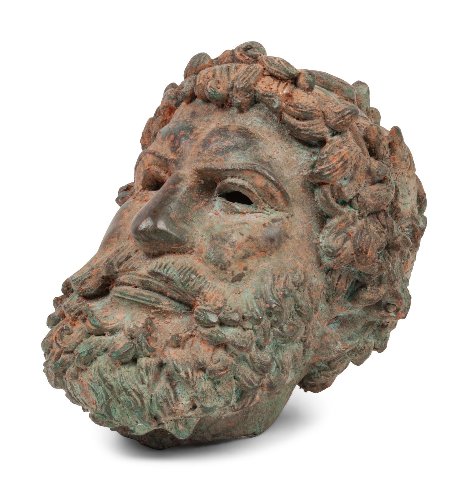 A Classical Style Bronze Head of Zeus, After the Antique