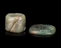 Two Chinese Celadon Jade Articles