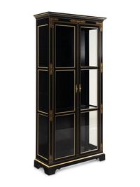 A Kindel Empire Style Ebonized Vitrine Cabinet