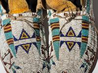 Cheyenne / Arapaho Beaded Hide Moccasins