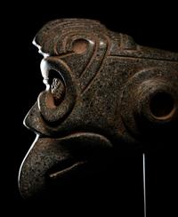 A Costa Rican Jade Anthropomorphic Mace Head