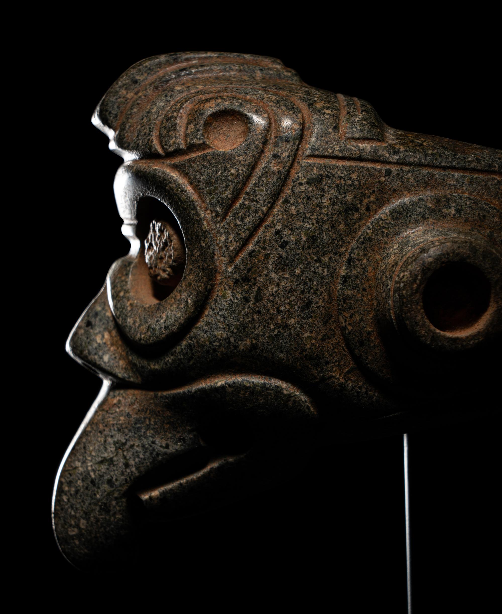 A Costa Rican Jade Anthropomorphic Mace Head